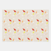 パステルベージュキートインスカイパターン子供の誕生日 ラッピングペーパーシート (正面)