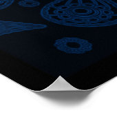 パステルペイズリー万華鏡のように千変万化するパターンマンダラプリント ポスター (角)