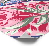 パステルペイズリー伝統的、エスニックシームレスパター ポスター (角)