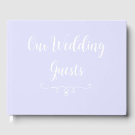 パステルペリウィンクル結婚パープルズゲストブック ゲストブック