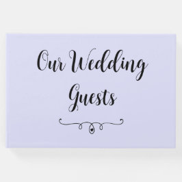 パステルペリウィンクル結婚パープルズゲストブック ゲストブック