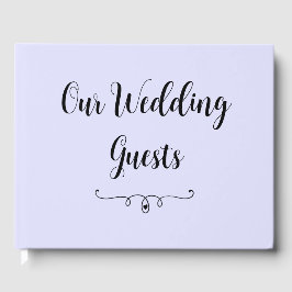 パステルペリウィンクル結婚パープルズゲストブック ゲストブック