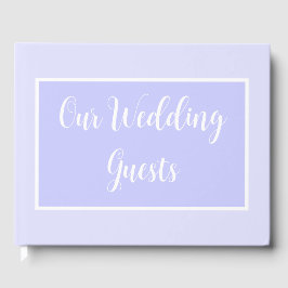 パステルペリウィンクル結婚パープルズゲストブック ゲストブック