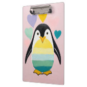 パステルペンギンのハート クリップボード (左)