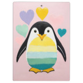 パステルペンギンのハート クリップボード (裏面)
