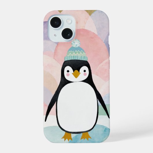 パステルペンギンの峰 iPhone 15ケース (裏面)