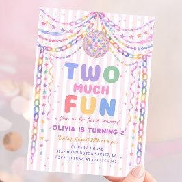 パステルペーパーチェーン ディスコで2度目の誕生日を楽しもう 招待状