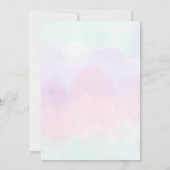 パステルホットエアバルーンオンダーフル1歳の誕生日 招待状 (裏面)