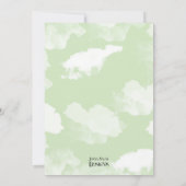 パステルホットエアバルーンベビー男女兼用シャワー 招待状 (裏面)