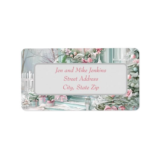 パステルホリデイ差出人住所ラベル ラベル (正面)