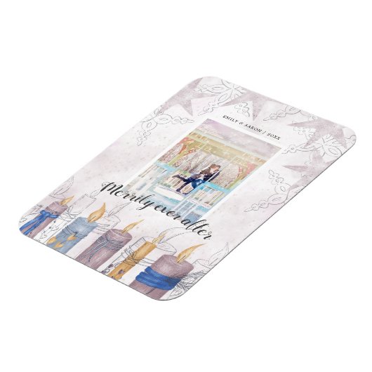 パステルホリデーのフォトマグネットの後で楽しく過ごす マグネット (左側)