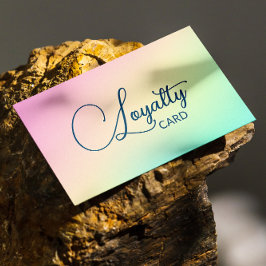 パステルホログラフィエレガントック文字書 ロイヤリティカード