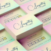 パステルホログラフィエレガントック文字書 ロイヤリティカード