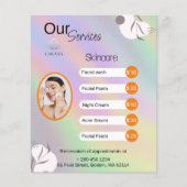 パステルホログラフィックなエレガントなサービス一覧 チラシ (正面)