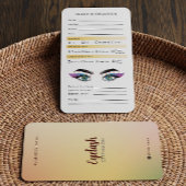 パステルホログラフィックまつげ拡張マップ 名刺