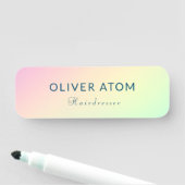 パステルホログラフィックエステティシャンエステティック 名札 (インサイチュ)