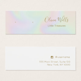 パステルホログラフィックスタッドイヤリングディスプレイカード