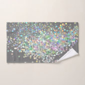 パステルホログラフィックスポットグレーバスルーム用タオルセット バスタオルセット (ハンドタオル)