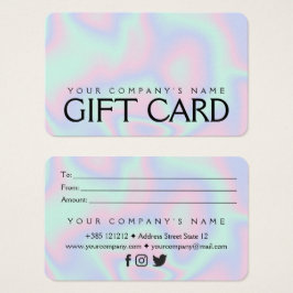 パステルホログラフィックテクスチャギフトカード