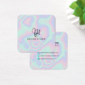 パステルホログラフィックテクスチャ名刺 (デスク)