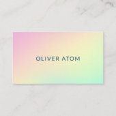 パステルホログラフィックモダンエステティシャン 名刺 (正面)