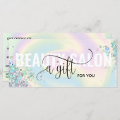 パステルホログラフィックユニコーンモダンギフトカード (正面/裏面)