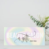 パステルホログラフィックユニコーンモダンギフトカード (スタンド正面)