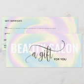 パステルホログラフィックユニコーンモダンギフトカード (正面/裏面)