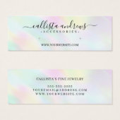 パステルホログラフィックレインボーイヤリングディスプレイカード (正面&裏面)