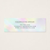 パステルホログラフィックレインボーイヤリングディスプレイカード (裏面)