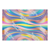 パステルホログラフィック誕生日ラッピング紙