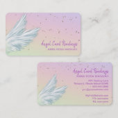 *~*パステルホワイトエンジェルウィングススターリーレインボー 名刺 (正面/裏面)