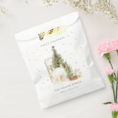 パステルホワイトスノーツリーハウス季節のごあいさつ フェイバーバッグ (封をした状態)