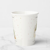 パステルホワイトスノーツリーハウス季節のごあいさつ 紙コップ (左)