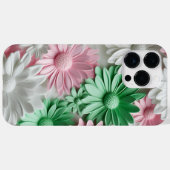 パステルホワイトピンクグリーンガーベラデイジー花 Case-Mate iPhoneケース (裏面 (横))