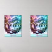 パステルホースウォーターフォールファンタジー風景 (正面)