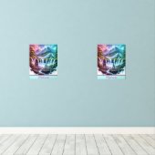 パステルホースウォーターフォールファンタジー風景 (ウッドフロア)