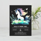 パステルホース誕生日 招待状 (スタンド正面)