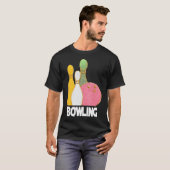 パステルボウリングピンとボール Tシャツ (正面フル)