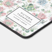 パステルボタニカルウォーター色多肉植物パターン デスクマット (コーナー)