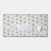 パステルボタニカルウォーター色多肉植物パターン デスクマット (キーボード&マウス)