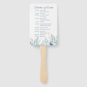 パステルボタニカル結婚式 プログラム ハンドファン (裏面)