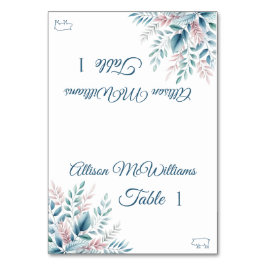 パステルボタニカル – ポーク結婚アイコン – テーブルナンバー