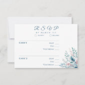 パステルボタニカル – RSVP-結婚s – はがき 出欠カード (裏面)