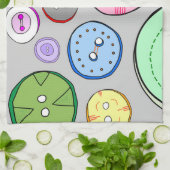 パステルボタン キッチンタオル (折り畳み)