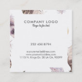 パステルボホの羽のパターン スクエア名刺 (裏面)