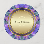 パステルボホろうけつ染め結婚ラウンドズメニューカード メニュー (裏面)