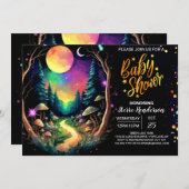 パステルボホアドベンチャーベイビーシャワー待ち 招待状 (正面/裏面)