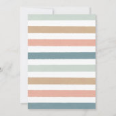 パステルボホウォーターカラーレインボーガールバースデーパーティー 招待状 (裏面)