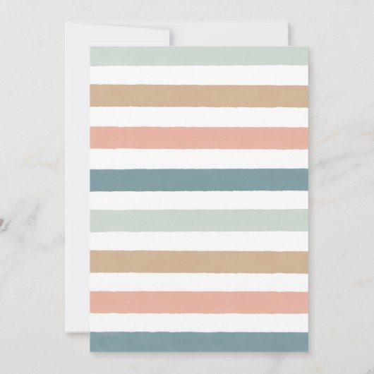 パステルボホウォーターカラーレインボーガールバースデーパーティー 招待状 (裏面)